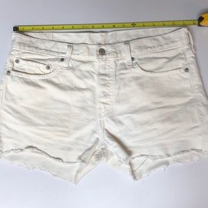 Levi Jean Shorts 30 White/Cream